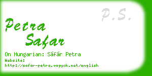 petra safar business card
